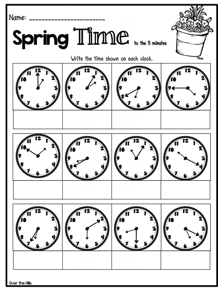 MTY2MzExMC42MDE17 بالصور اوراق عمل درس الساعة مادة اللغة الانجليزية للمراحل الاولية Oclock worksheets